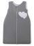 Cotton Sleeping Bag For Children, Size M, 6-12 Months, Tog 2.5, All-season, Hearts Anthracite