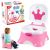 Orinal interactivo musical rosa con corona 5 en 1 LEAN Toys vista frontal