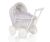Carrito de muñecas de mimbre My Sweet Baby con ropa gris