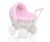 Wicker Doll Pushchair White With Pink Bedding And Soft Padding Stella