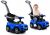 Correpasillos infantil evolutivo Lean Cars 3 en 1 azul con asa parental, vista frontal