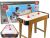 Mesa de juego de air hockey en acción con niños disfrutando