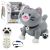 Gatito robot interactivo teledirigido gris LEAN Toys vista frontal