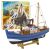 Modelo Decorativo de Barco de Pesca de Madera Azul 30x26cm