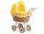 Carrito de Muñecas My Sweet Baby con Ropa de Cama Amarilla
