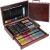 Kit de Pintura en caja de madera con Cajón , 142 piezas