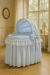 Cuna moisés de mimbre con capota azul Little Prince – vista frontal