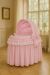 Cuna moisés de mimbre con capota rosa Little Princess – vista frontal