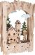 Lámpara de madera Pueblo de invierno en un arco