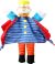 Marioneta Rey , madera y tela