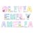 Letras de madera infantiles en tonos pastel, ideales para personalizar el nombre de una niña en su habitación.