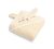 Toalla de Baño Suave con Capucha Conejo 90x90 cm - Crudo