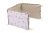 Protector de Cuna Reversible de Muselina 180x40 cm – 3 Paneles con Lazos – Dandelions Beige