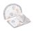 Set para Carrito de Bebé Muselina y Algodón Teddy Gris – Manta y Almohada Reversible 0+