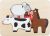 Puzzle a capas Animales de la Granja - 6 piezas