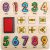 Puzzle de números de madera