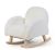 Silla Mecedora para Niños , Osito , color blanco y natural
