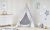 Tipi Tienda Infantil Grande De Juego para Jardin O Interior De Madera Y Lona Nubes Grises
