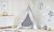Tipi Tienda Infantil Grande De Juego para Jardin O Interior De Madera Y Lona, color Gris