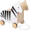 Cajón para Juguetes con Ruedas "Cebra Wildlife" - Juguete de Madera