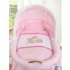 Moisés de Mimbre Teddy Bear Barnaba Rosa – Cesta Natural con Ropa de Cuna y Base de Madera - imagen 2