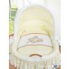 Moisés de Mimbre Teddy Bear Barnaba Crema – Cesta Natural con Capota y Ropa de Cuna - imagen 2