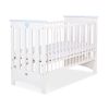Cuna de Madera Lorenzo III 120x60 cm Blanca y Azul – 3 Alturas, Barrotes Extraíbles y Protector de Dentición - imagen 2