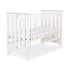 Cuna de Madera Lorenzo III 120x60 cm Blanca y Gris – Con Teething Rail, 3 Alturas y Barrotes Extraíbles - imagen 2