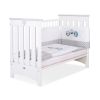 Cuna de Madera Lorenzo III 120x60 cm Blanca y Gris – Con Teething Rail, 3 Alturas y Barrotes Extraíbles - imagen 5