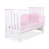 Cuna de Madera Lorenzo III 120x60 cm Blanca y Rosa – Con Teething Rail, Barrotes Extraíbles y 3 Alturas - imagen 11