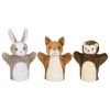 Pack de 3 marionetas de ardilla, conejo y erizo, de Goki - imagen 2