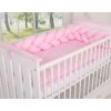 Cuna de Madera Lorenzo III 120x60 cm Blanca y Rosa – Con Teething Rail, Barrotes Extraíbles y 3 Alturas - imagen 6