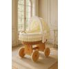 Cuna Moisés de Mimbre Bellamy Natural con Capota y Ropa de Cama Color Crema – Base con Ruedas - imagen 2