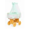 Capazo de Mimbre Natural con Dosel y Cortina Amelie + Ropa de Cama Verde Menta – MY SWEET BABY - imagen 2