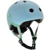Casco infantil Scoot and Ride XXS con luz LED, para niños de 2 a 4 años, con ajuste seguro y cómodo.