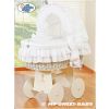 Cuna Moisés de Mimbre con Capota – Modelo Little Angel en Blanco - imagen 2