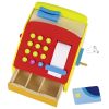 Caja registradora de madera con palanca y timbre, de Goki2
