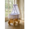 Capazo de Mimbre Natural con Dosel y Cortina Amelie + Ropa de Cama Lila – MY SWEET BABY