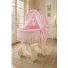 Capazo de Mimbre Blanco con Dosel Amelie + Ropa de Cama Rosa – MY SWEET BABY