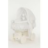 Capazo de Mimbre Blanco con Ruedas y Dosel Amelie + Ropa de Cama – MY SWEET BABY con fondo blanco