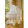 Capazo de Mimbre Blanco con Ruedas y Dosel Amelie + Ropa de Cama – MY SWEET BABY 