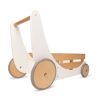 Andador-carrito de madera Kinderfeets en blanco para primeros pasos
