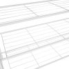 Mueble zapatero metálico blanco con percheros