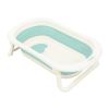 Bañera plegable Fiji en color menta, ideal para el baño de bebés en casa o de viaje.