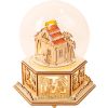 Belén bola de cristal iluminada con caja de música - imagen 13