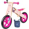 bicicleta de madera rosa
