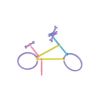 bicicleta hecha de pajitas