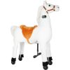 Caballo para montar con ruedas Blanco 