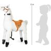 Caballo para montar con ruedas Blanco 