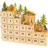 Calendario de Adviento de Madera Pesebre de Navidad